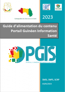 Page de garde - Guide d’alimentation du contenu Portail Guinéen Information Santé